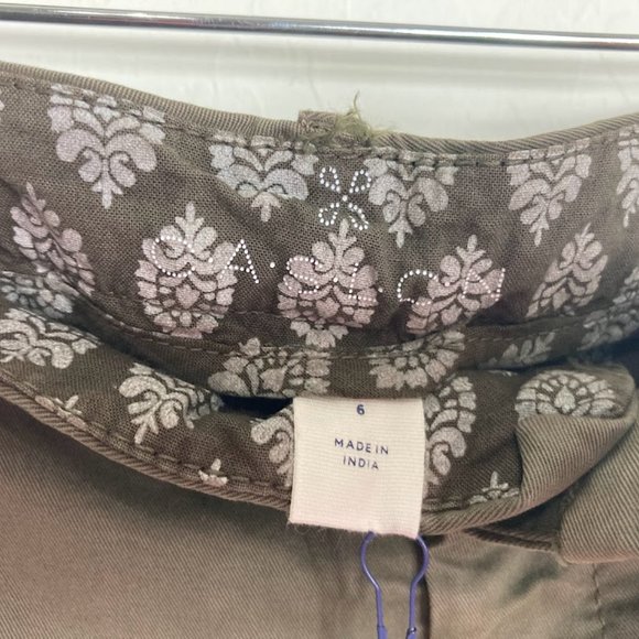 Caslon Olive Tarmac Ankle Crop Pants NWT Size 6 - Picture 5 of 7